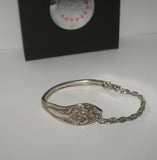 Ready to ship, Custom vintage silverware cuff bracelet , upcyled vintage spoon handle bracelet,  recycled spoon silverware jewelry