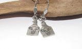 mule  earrings, dangle drop earrings, donkey  jewelry, farm life jewelry, personalized earrings, stamped jewelry, mule lover gift
